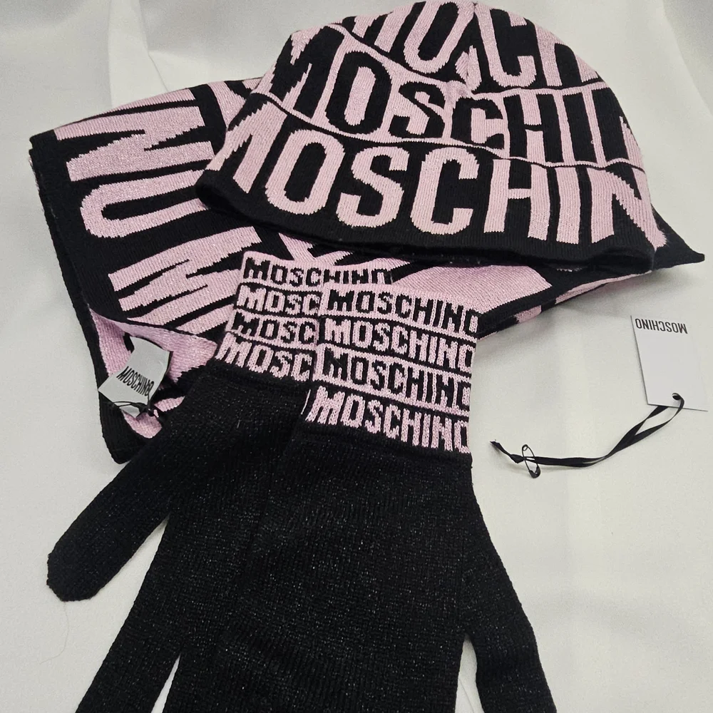 Moschino Pink and Black Women's Accessory Set